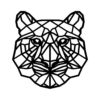 geometrische tijger van zwart mdf.