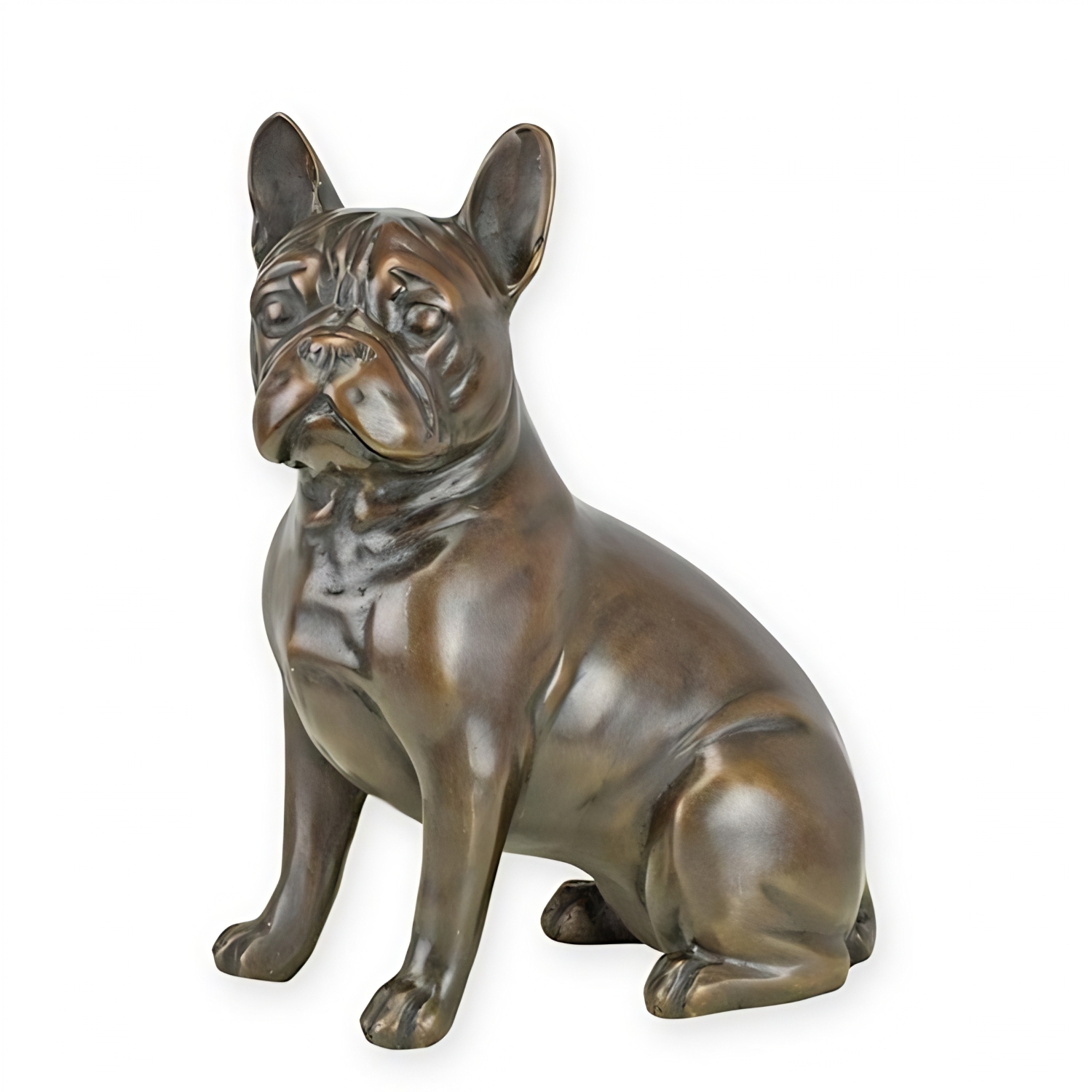Hondenbeeldjes. Bronzen Beeldje Franse Bulldog.