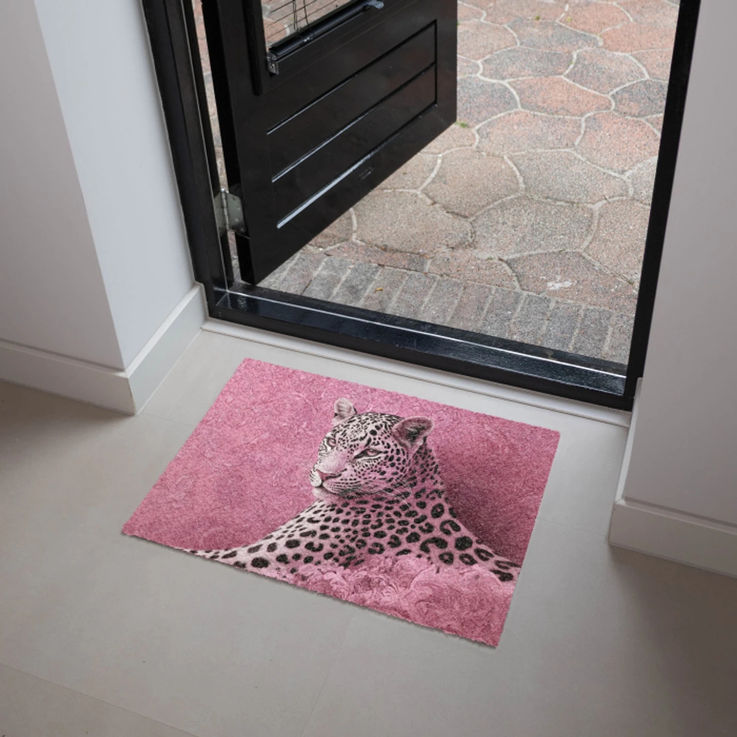 deurmat panter roze